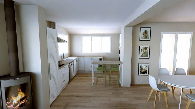 Comment ouvrir une cuisine sur le séjour pour la restructruration de ma maison à Biscarosse dans les Landes