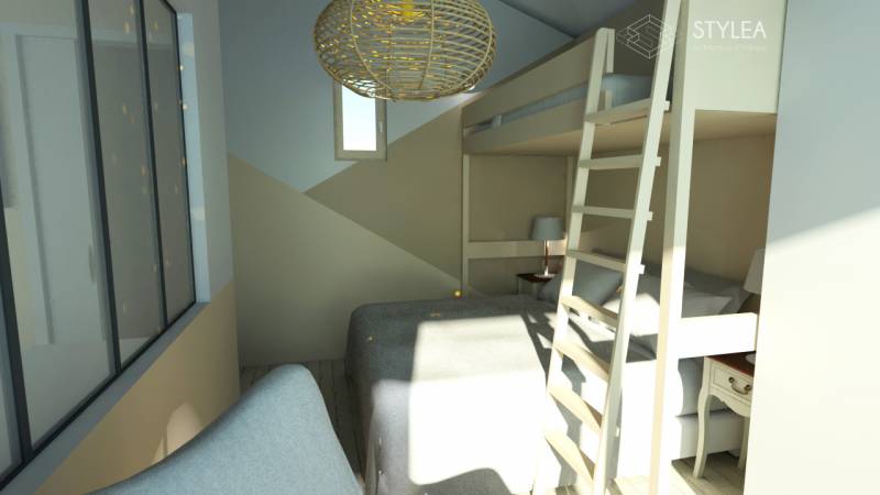 Comment poser une verrière dans une chambre à Biscarossecomplète d'un chalet à Lacquy près de Mont de Marsan