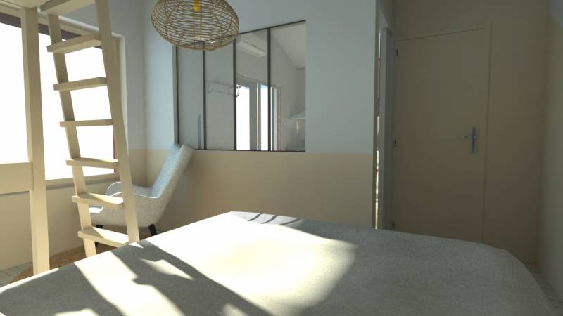 Comment poser une verrière dans une chambre à Biscarossecomplète d'un chalet à Lacquy près de Mont de Marsan