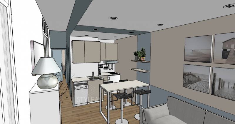 Créer un faux plafond pour casser la hauteur maison Arcachon