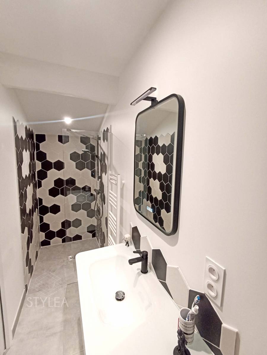 Rénovation totale de 3 salles de bains à Salles en Gironde.